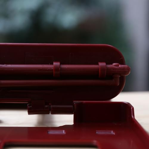 Support de lecture décoratif rouge en plastique rigide pour bibliothèque