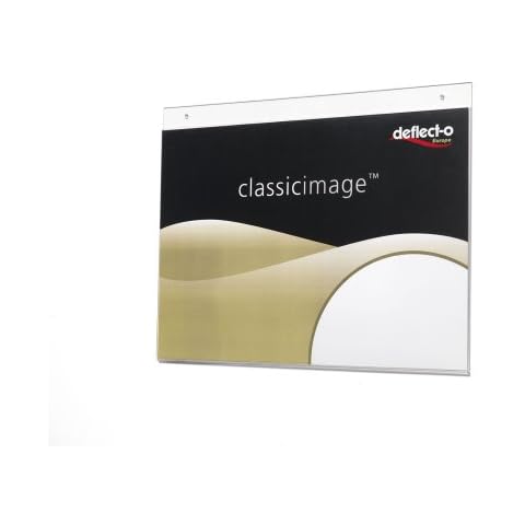 Deflecto A4 Landscape Wall Sign Holder - Clear Cover