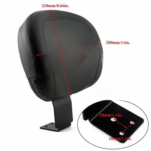 Dossier passager moto de haute finition noire pour V-Star 650 Custom