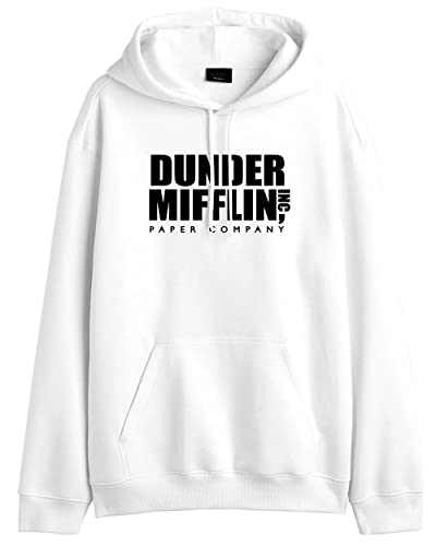 Image of THE DUFFERS Men & Women Cotton Hoodie Dunders Mifflins Hooded Sweatshirt
