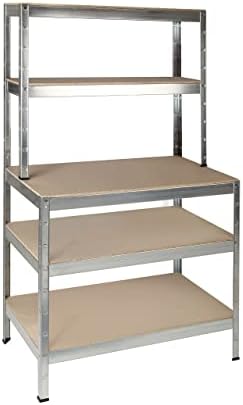 SCHULTE Schwerlastregal 180x90x40cm | 5 MDF-Böden | 175kg Pro Ebene | Schwarz