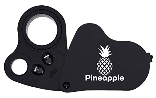 30X 60X Illuminated Jewelers Loupe Magnifier Jewelry Magnifier Loop with LED Light Magnifying Glass Eye Foldable for Coins, Gems, Stamps, Diamonds, Watches, Plants, etc.