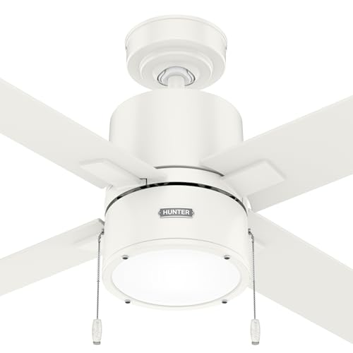 Image of Hunter Beck, Indoor, Ceiling Fan, with LED Light, 52 inch, Fresh White