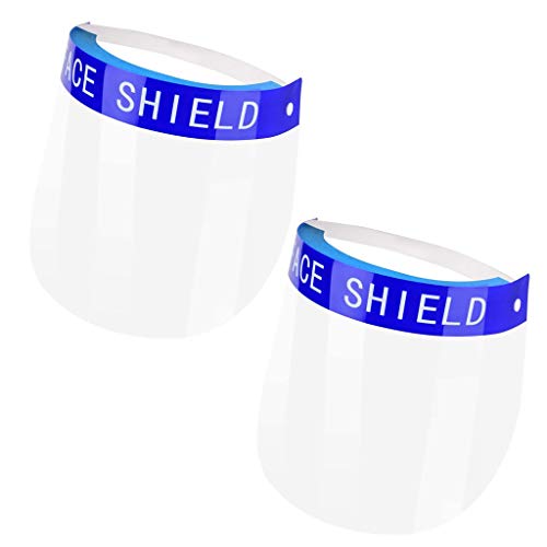 Godmorn veiligheidsvizier, 2 stuks voor veiligheid, met hoofdkussens, transparante folie tegen water, stof en spatwater, beschermt de ogen en het gezicht voor vrouwen en mannen