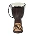 Deco 79 89847 Wood Leather Djembe Drum Home Décor Product, 16"H/9"W
