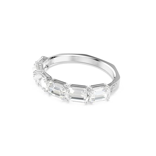 Swarovski Miellenia Bangle, Octagon Cut, Clear, Rhodium Finish2