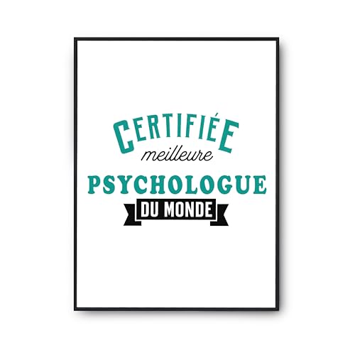 Affiche Psychologue du monde poster humour decoration interieure piece de vie