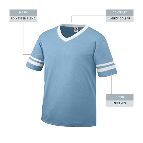 Augusta Sportswear Augusta Sleeve Stripe Jersey, Light Blue/White, Large miniatura 4