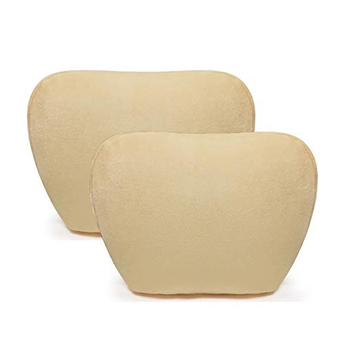 Baceyong 2 x cuscino morbido per collo da viaggio, testa a collo, supporto per cuscino, poggiatesta, poggiatesta e cuscino cervicale in peluche invernale