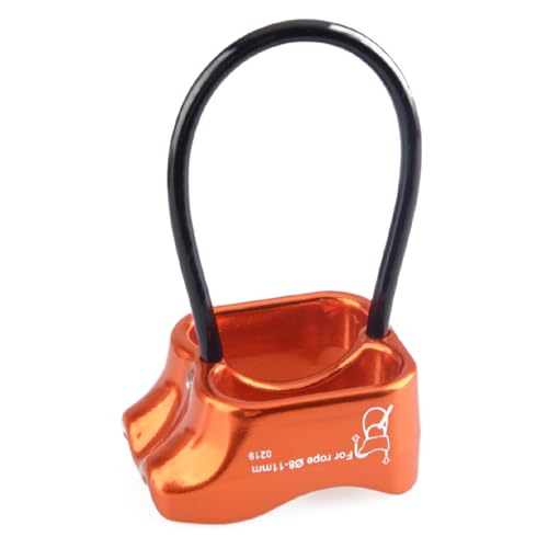 Azarxis Professional Rappel Gear Downhill Equipment, ATC Guide Belay Device Rock Climbing Descender for Outdoor Recreation, Strong Safe Durable (Orange)