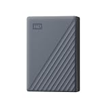 WD 6TB My Passport Works with USB-C, portable external hard drive, USB 3.2 Gen 1, software for device management, backup, password protection, Works with PC, Mac, Chromebook, Gaming Consoles, Grey