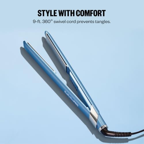 Image of BabylissPRO Nano Titanium Ultra-Sleek Hair Straightener, Flat Iron for All Hair Types
