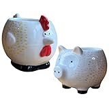 Gran tamaño: la maceta de cerámica para pollo mide 9 cm de altura y 12 cm de largo. La maceta de cerdo mide 9 cm de altura y 12 cm de largo. Estas macetas de cerámica de animales tienen un diámetro interno de 6 cm, lo que hace que sea la maceta perfecta para suculentas o cactus