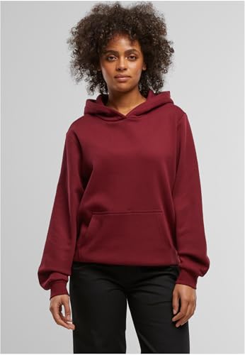 Sweat à capuche confortable en molleton brossé Urban Classics TB7435 bordeaux chaud et coupe ample - 3