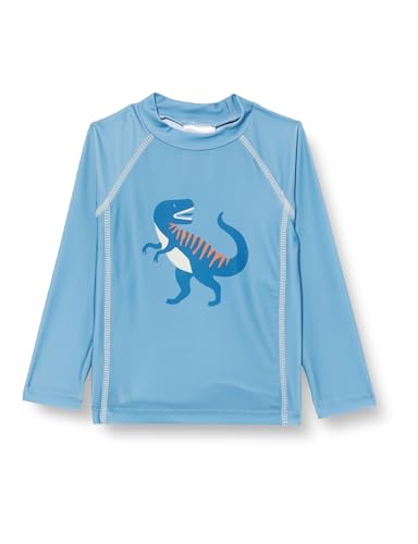 Playshoes UV-Schutz Bade Shirt Unisex Kinder Schwimmshirt Badebekleidung, Dino blau Langarm, 122/128