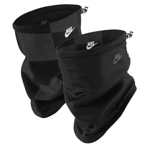 Nike Therma-FIT Thermal Fleece Reversible Running Neck Warmer (Black/Grey -Reversible)