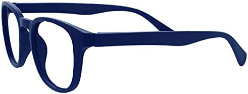 Opulize Pop 2 Stuks Retro Ronde Glad Mat Blauw Grijs Mannen Vrouwen Leesbril Scharnieren Met Veer RR2-37 3,50