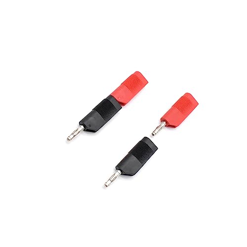 Image of zhenyu 10Pcs 4mm Banana Plugs Male Stackable Connector Speaker Cable Adapter with Solderless Screw Connection for Multimeter Test Leads Probes, Screw Type (Red+Black)