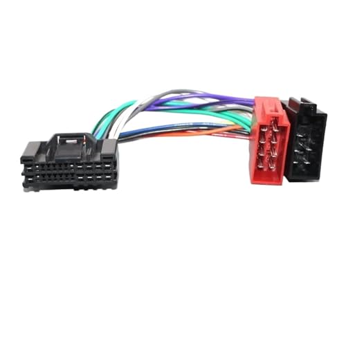 24 Pins DIN ISO Car Harness Adapter Cable Compatible with Hyundai I10/i20/i30/i35/i40/ix20/ix35/ix55/Terracan/Trajet/Tucson(Style 2)
