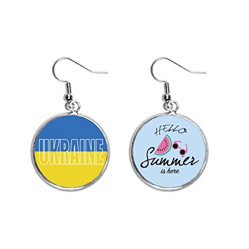 Pendientes de sandía Ucrania cómodos para lóbulos sensibles