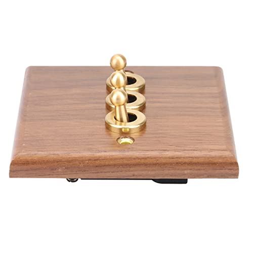 Interruptor de palanca de latón y madera de lujo retro para casas exclusivas 6
