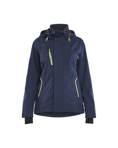 Veste de travail hardshell Blaklader femme sur chantier par pluie et basse vision