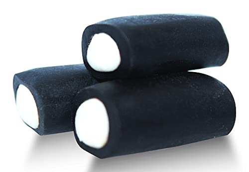 Gustaf, Black Licorice Rockies With White Center (2 Lbs) Pack Of 10 #TOP6