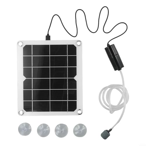 babominimer Aireador solar de estanque de 20 W para estanque de peces al aire libre, fuente solar silenciosa con panel de silicona monocristalina, compatible con acuarios de stock