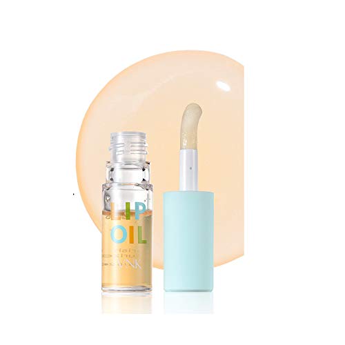 1 PC VNK Lip Oil Lip Maximizer Plumper Lip Oil With Vitamin E Reduce Fine Lines Nourishing & Hydrating Lips Liquid Lipstick None Greasy Lip Oil (Yellow Peach)
