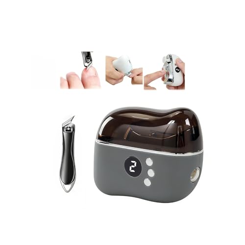 Coupe-ongles électrique 3 en 1 gris soin des ongles bébé et adulte avec LED