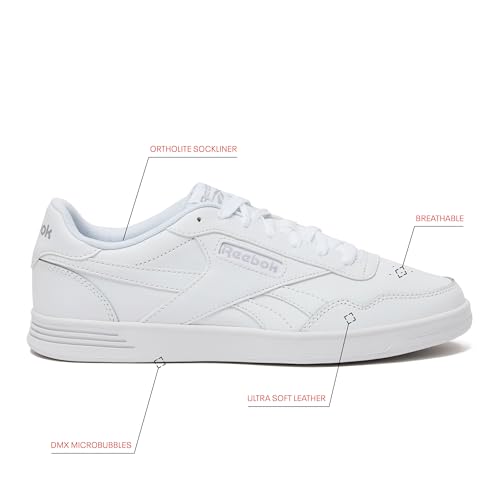 Reebok Court Advance Sneakers for Men - Casual Tennis Mens Shoes Size 6 to 15, White or Black, FFP- Footwear White/Cold Grey 2/Footwear White, 112