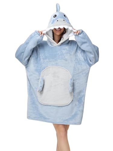 Pull couverture à capuche portable pour ne plus jamais avoir froid sur votre canapé
