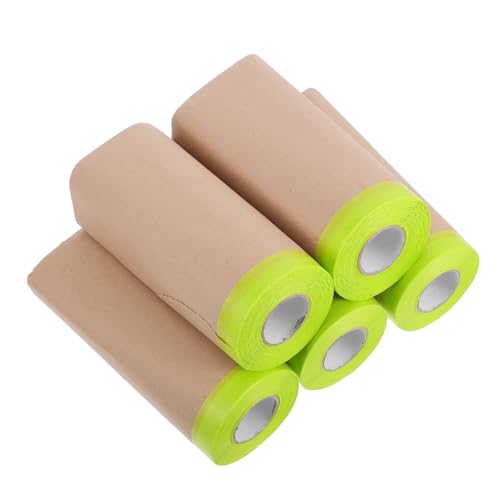 Ruban de masquage auto en papier marron adhésif 5pcs pour transfert de vinyle net
