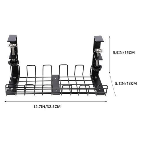 Cabilock Estante Organizador de Cables para Escritorio 32.5cm Estructura de Alambre de Hierro para Oficina y Hogar miniatura 2