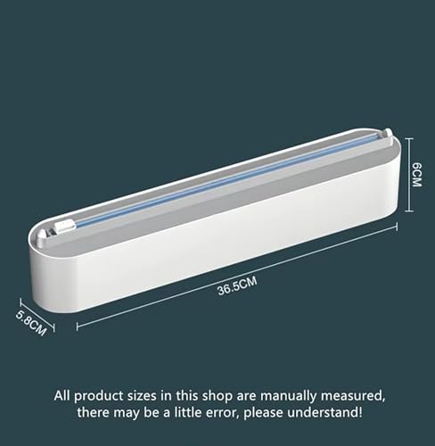 House of Quirk Magnetic Plastic Wrap Dispenser with Cutter, Aluminum Foil and Plastic Wrap Organizer with Paper Towel Holder, Compatible with Cling Film, Tin Foil and Wax Paper (Brown)