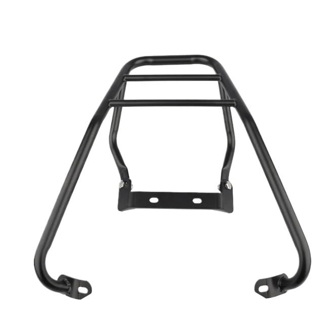 Porte-bagages arrière moto foncé robuste pour valise