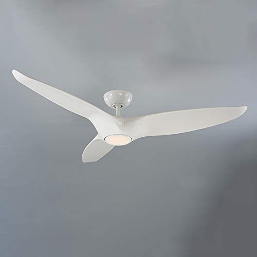 Morpheus Iii Smart Indoor And Outdoor 3-Blade Ceiling Fan 60In Gloss White With 3000K Led Light Kit And Remote Control Works With Alexa, Google Assistant, Samsung Things, And Ios Or Android App #TOP4