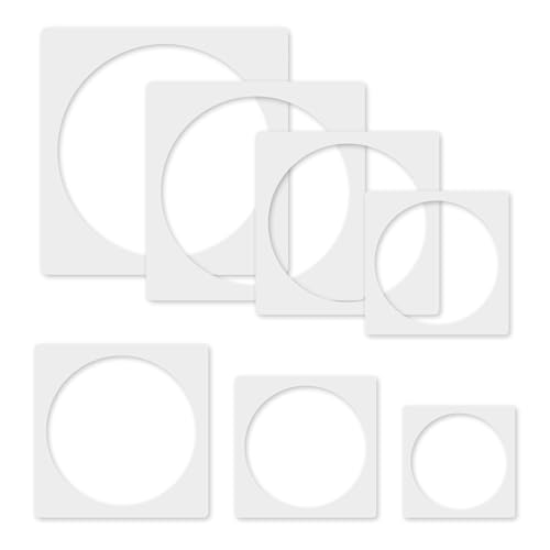 Round Stencil, 8 Pcs Different Size Round Stencils, Template Stencil, Large Stencil For Spray Painting, Painting Template For Fabric Walls Arts Paper