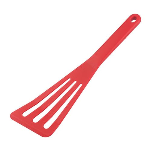 Slotted Turner Fish Slice Stir-Fry Household Fry Fish Pancake Steak Spatula for Cooking(Red)