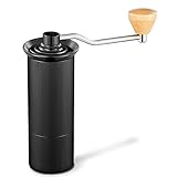 ★ Fácil de rellenar: tapas de diseño fácil de usar que te hacen llenar los granos de café en el molinillo con el mínimo esfuerzo. Y es fácil de desmontar y montar de nuevo. También es fácil de limpiar, simplemente enjuaga con agua.
