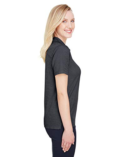 Devon & Jones Crownlux Performance™ Ladies' Address Melange Polo L Black Heather #TOP2