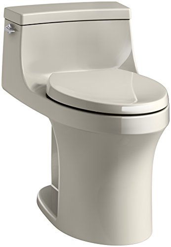 KOHLER K-5172-G9 San Souci Comfort Height Compact Elongated 1.28 GPF Toilet with Aqua Piston Flushing Technology and Left-Hand Trip Lever KOHLER K-5172-G9 San Souci Comfort Height Compact Elongated 1.28 GPF Toilet with Aqua Piston Flushing Technology and Left-Hand Trip Lever