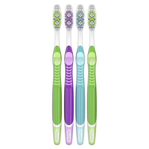 Oral-B 3D White Manual Toothbrush, 4-Pack, Stain Eraser, Soft Bristle Brushes, Adult Teeth Whitening, Daily Plaque Removal, Built-in Tongue Scraper Cheek Cleaner, Travel Size Toiletries - image 8