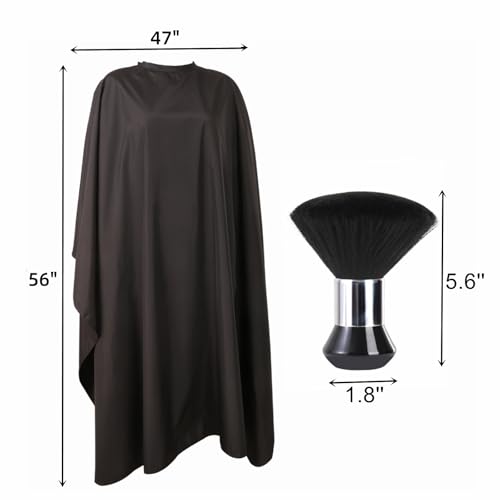 YELEGAI Professional Hair Cutting Cape with Neck Duster Brush, Large Size Salon Barber Cape for Men, Women and Kids - Image 3