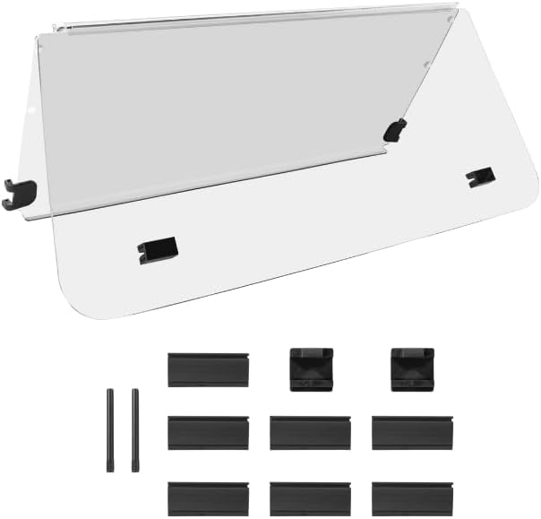 Club Car DS OLD Flip Flop Compact Golf Cart Windshield, Clear Color, 3/16" Thickness, Fits Club Car DS 1982-2000.5