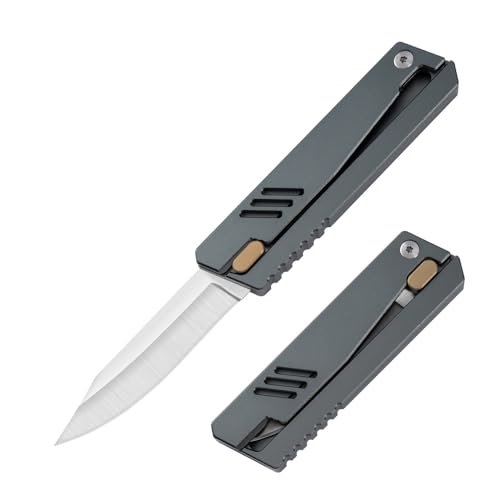 XXOK Pocket Knife tactical knife for Man Multi functional 6.9″ EDC Folding knives Aluminum Practical Lightweight Camping Small Work knives Dark Grey