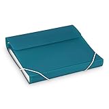 Samsill Duo 2-in-1 Organizer / 1 Inch 3 Ring Binder & File Organizer Combination/School Supplies/Paper Organizer/Turquoise/Updated Version