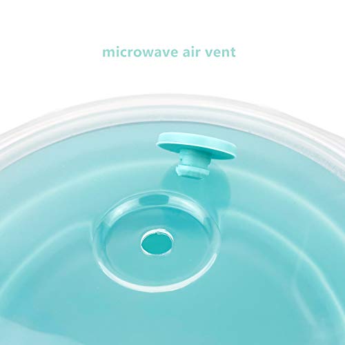 Cartints Blue Collapsible Bowls Silicone Food Storage Containers Silicone Camping Bowls With Airtight Lids, Microwave And Freezer Safe, Set Of 4 #TOP6