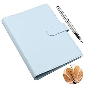 Dagboek, omslag, ringband, 80 vellen, zachte ringband, A6, PU-leer, notitieboek, persoonlijke planner, A6, navulbare…