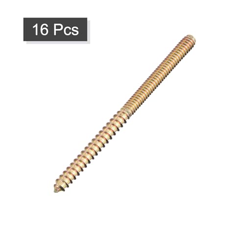 Image of uxcell 1 /4-20x4 Hanger Bolts, 16pcs Double Ended Screws Wood Dowel Screws for Furniture